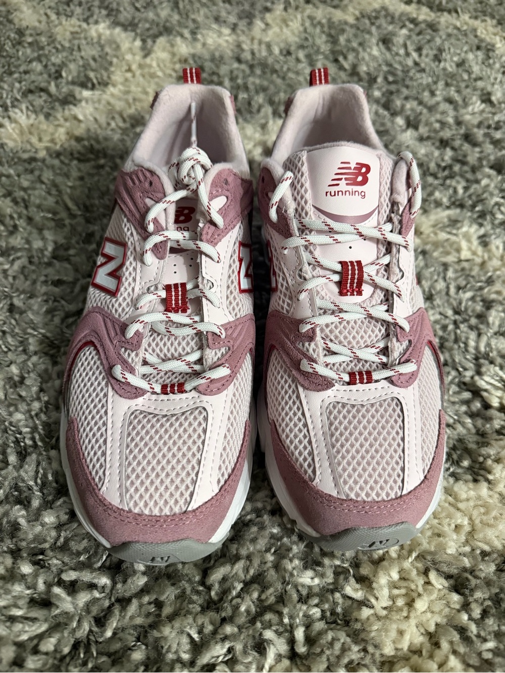 New Balance Women's Pink and Maroon 530 Running Sneakers